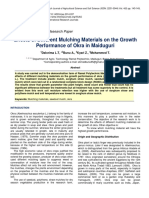 Effects of Different Mulching Materials On The Growth Performance of Okra in Maiduguri