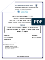 Thème Étude Des Contraintes Relatives Au Financement Bancaire Des PME en Algérie (PDFDrive)