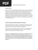 Cuestiones Éticas en La Manipulación Genética