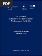 El Salvador Proyecciones de Poblacion Municipal 2020-2030 (Rev2021)