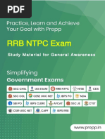 RRB NTPC E: Study Material For General Awareness