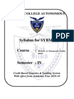 Syllabus For SYBMS: Jai Hind College Autonomous