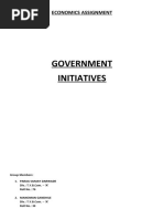 Government Initiatives - Economics