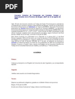 Convenio Colectivo de Transportes Por Carretera Garajes y Aparcamiento Burgos