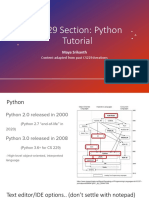 CS229 Section: Python Tutorial: Maya Srikanth