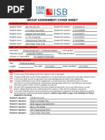 Group Assignment Cover Sheet: Student Details