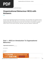 Organizational Behaviour MCQ With Answers - Indiaclass