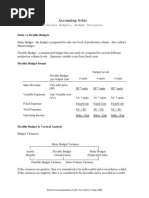 Accounting Notes: Static Vs Flexible Budgets