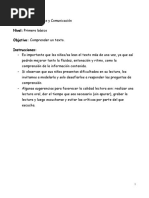 Guía de Comprensión Lectora 1, LEN, 1ro Básico