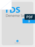 Extra Yds Deneme Sinavi 1