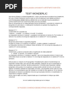 Test de Wonderlic - Hojas de Preguntas