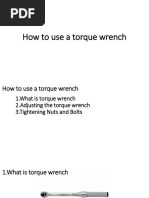 How To Use A Torque Wrench