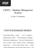 CS8492 - Database Management Systems: II Year / IV Semester