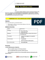 Cedd 112: Theology: MODULE 6B - The Attributes of God