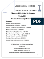 Reporte de Practica 2 Energía Específica