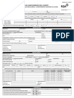 Formulario de Conocimiento Del Cliente: Fecha Diligenciamiento Ciudad Sucursal Tipo Solicitud