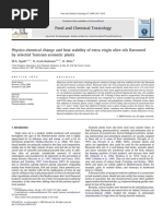 Ayadi. Physico-Chemical Change and Heat Stability of Extra Virgin Olive Oils Flavoured