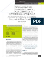 Tratados y Convenios Internacionales: El Control Fiscal de Los Precios de Transferencia en Venezuela