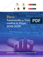 Feminicidios y Violencia Contra La Mujer en El Perú, 2015-2019