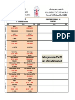 Le Programme Des TP Et TD Sera Affiché Ultérieurement