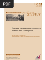 Évaluation D'institutions de Microfinance en Milieu Rural À Madagascar (AFD/2008)