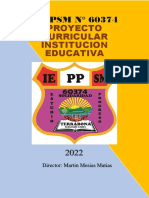 Proyecto Curricular Institucional Ieppsm 60374 - 2022