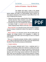 Attenuation of Gamma - Rays by Matter