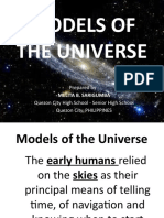 Models of The Universe: Prepared By: Quezon City High School - Senior High School Quezon City, PHILIPPINES