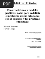 Baquero y Terigi - Constructivismo y Modelos Genéticos