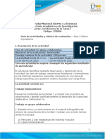 Guía de Actividades y Rúbrica de Evaluación - Unidad 1 y 2 - Fase 2 - Definir El Problema