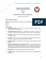 Cagayan State University: College of Criminal Justice Education Module in Cdi 6 Fire Technoloy & Arson Investigation