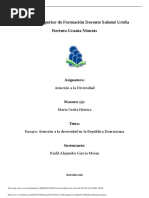 Atención A La Diversidad en La Rep Blica Dominicana