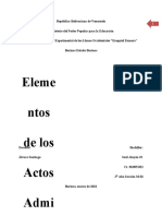 Elementos o Requisitos de Los Actos Administrativos