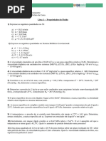 Lista 1 - Propriedades Dos Fluidos