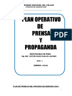 Plan Operativo Prensa y Propaganda 2020 - I