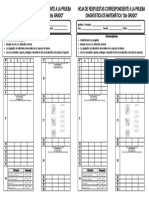 Hoja de Respuestas Prueba Diagnóstica de Matemática 2°