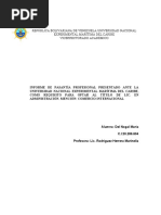 Informe de Pasantias