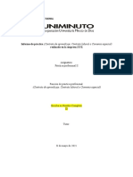 Plantilla Informe Final Contrato Laboral, Convenio Especial