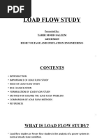 Load Flow Study: Tahir Mohd Saleem 16EEHM029 High Voltage and Insulation Engineering