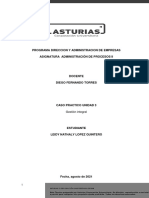 CASO PRACTICO Unidad 3 ADMINISTRACIÓN DE PROCESOS II