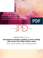 Microcomputed Tomography Evaluation of Cement Shrinkage Under Zirconia.