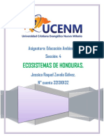 Ecosistemas de Honduras.: Asignatura: Educación Ambiental. Sección: 4