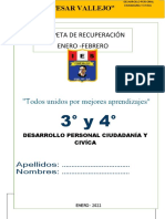 DPCC 3° y 4° CARPETA ENERO FEBRERO