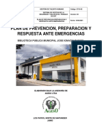 Plan de Prevencion, Preparacion y Respuesta Ante Emergencias