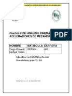 Practica 2B ANÁLISIS CINEMÁTICO DE ACELERACIONES DE MECANISMOS MBC