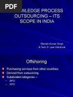 Knowledge Process Outsourcing - Its Scope in India