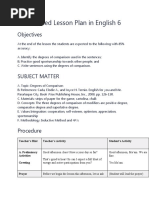 Detailed Lesson Plan in English 6