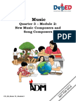 Music: Quarter 3 - Module 2: New Music Composers and Song Composers