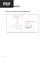 Experiment 4: Circuit Used For Experiment - Symmetric CMOS Inverter