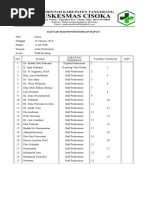 Daftar Hadir Sosialisasi SOTK